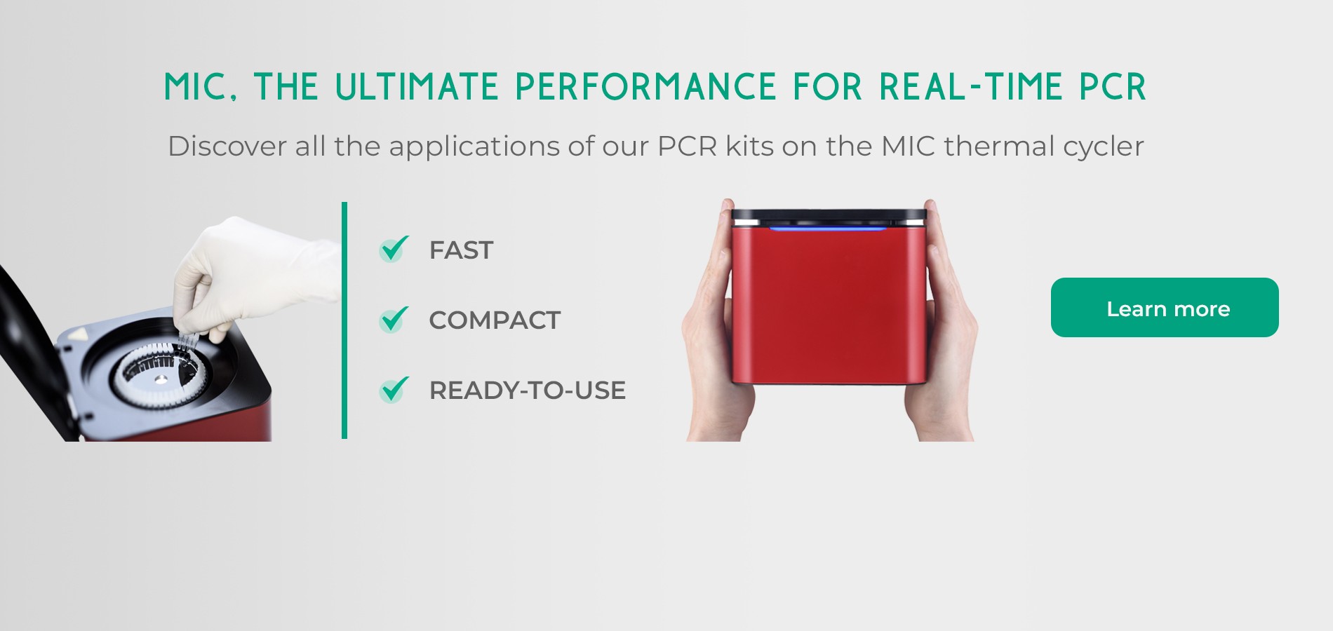 Discover all the application of our PCR kits on the MIC thermal cycler